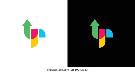 Unique and modern Up logo design 