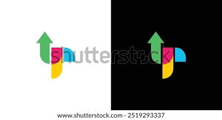Unique and modern Up logo design 
