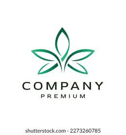 Estilo de logo único, moderno y lujoso para hojas, adecuado para spa, cuidado de la piel, negocios de bienestar y otras industrias similares.
