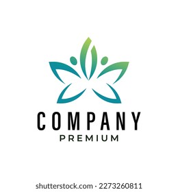 Estilo de logo único, moderno y lujoso para hojas, adecuado para spa, cuidado de la piel, negocios de bienestar y otras industrias similares.