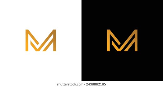 Diseño único y moderno del logotipo de M