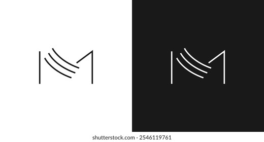 Unique and modern  M nest  logo design 