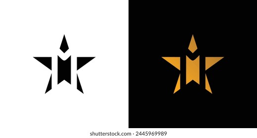 Unique and modern M star logo design 2