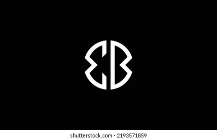 Unique modern minimal EB initial based letter icon logo