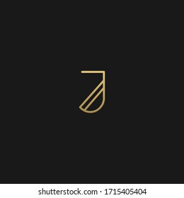 Unique modern minimal J initial based letter icon logo