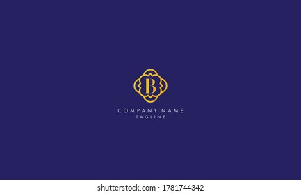Einzigartiges und modernes minimales B-Buchstaben Initial-Monogramm-Logo-Symbol, Vektorvorlage	