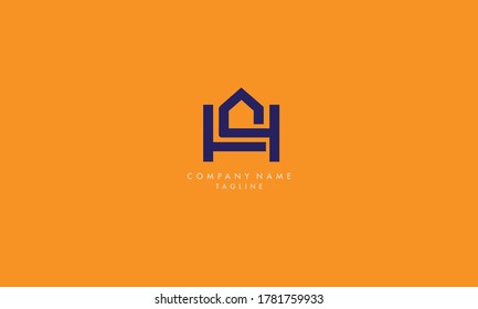 Estilo único y moderno mínimo casa de cartas H, plantilla de icono del logotipo de propiedades mínimas de propiedad inmobiliaria	
