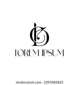 Plantilla única, moderna, minimalista y elegante de diseño de logotipos monográficos