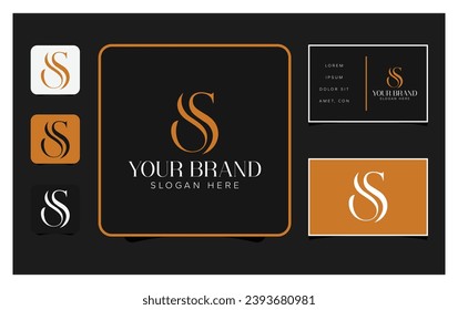 Plantilla única, moderna, minimalista y elegante de diseño de logotipos monográficos