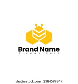 Unique, Modern, Minimalist, and Creative Bee and Letter W Combination Mark Logo Design.