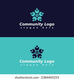 Unique, Modern, Minimalist, and Creative Community Group Logo Design.