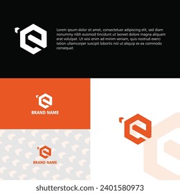 Unique, modern, minimalist, and elegant abstract letter E business logo design template.