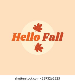 Unique, Modern, Minimalist and Elegant Hello Autumn Logo Design Template