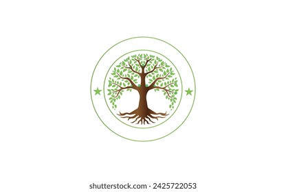 unique modern minimalist tree business logo design