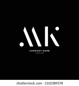 Unique modern MK Letter Business Logo Design Alphabet Icon Vector Symbol. Creative minimal letter MK logo template.