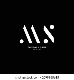 Unique modern MS Letter Business Logo Design Alphabet Icon Vector Symbol. Creative minimal letter MS logo template.