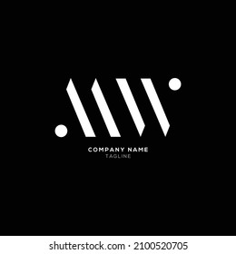 Unique modern MW Letter Business Logo Design Alphabet Icon Vector Symbol. Creative minimal letter MW logo template.