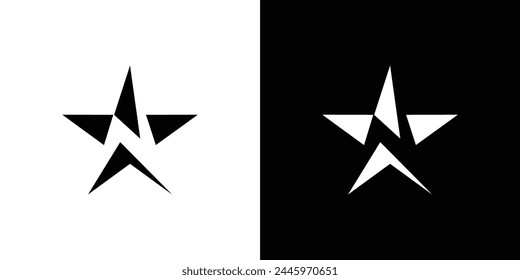 Unique and modern N star logo design