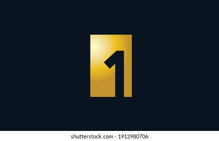 Einzigartiges Modern Number 1 Logo