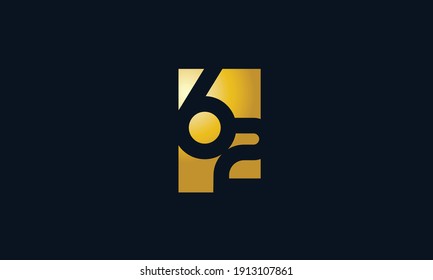 Unique Modern Number 62 Logo Stock Vector (Royalty Free) 1913107861