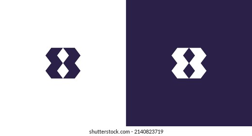 Diseño de logotipo único y moderno número 8 