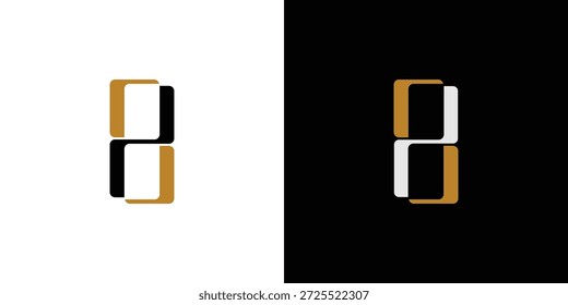 Diseño único y moderno del logotipo del número 8	