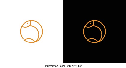 Unique and modern O letter initial shrimp logo design 