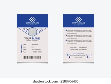 Unique and modern official id card template