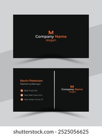 Diseño de tarjeta de visita simple profesional único y moderno, Plantilla de tarjeta de visita corporativa de doble cara limpia moderna de Vector creativo, ilustración de diseño de tarjeta de visita personal editable.