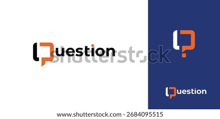 Unique and modern question logo design