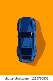 Unique modern realistic art. Generic luxury automobile. Car presentation side view