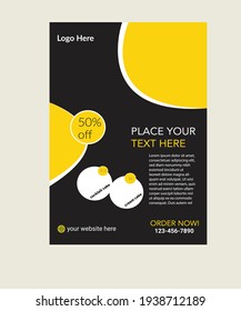 Unique Modern  Restaurant Flyer Design Template