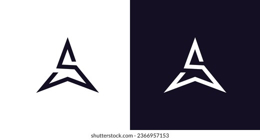  Diseño de logotipo único y moderno de la estrella S