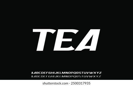 Unique modern sans serif display font vector