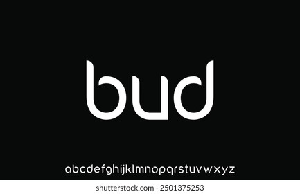 Unique modern sans serif display font vector