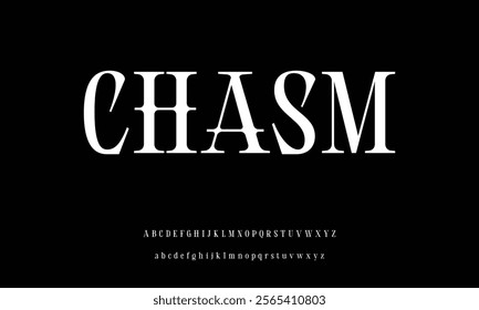 Unique modern sans serif display font vector