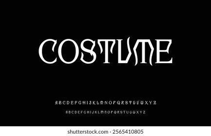Unique modern sans serif display font vector