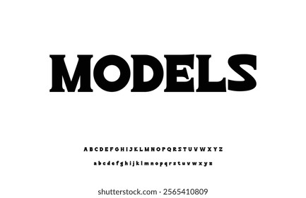 Unique modern sans serif display font vector