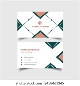 A unique modern shape business card