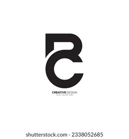 Unique modern shape letter r c b creative alphabet monogram logo. C logo. R logo . B logo