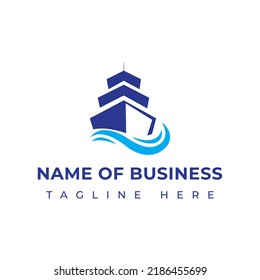Unique and modern shipment logo for harbor business and company