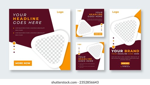 Unique Modern Social Media Post for Online Marketing Promotion Banner, Story and Web Ad Flyer