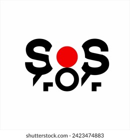 Unique modern SOS 404 logo design.