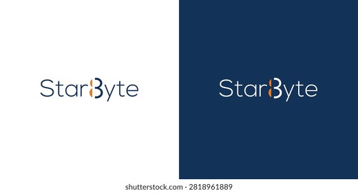 Unique and modern the Star byte logo design