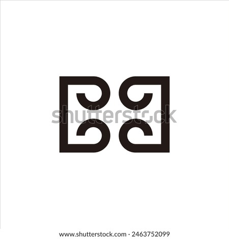 Unique modern style B or BB star letter logo