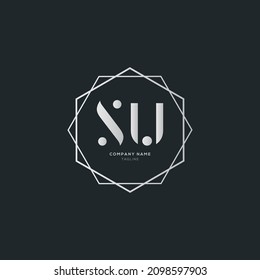 Unique modern SU Letter Business Logo Design Alphabet Icon Vector Symbol. Creative elegant letter SU logo template.