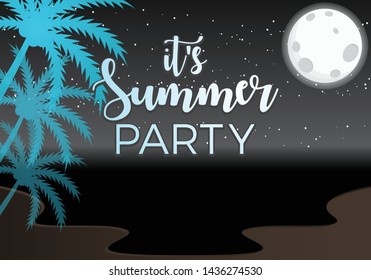 Unique Modern Summer Time Design Background Banner Template with Text It's Summer Time for Used Personally and All Business Company