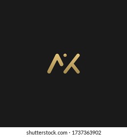 Logo de la carta inicial de AX moderno y moderno   