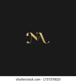 Unique modern trendy NA initial based letter icon logo   