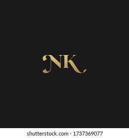 Logo de la carta inicial de NK moderno   